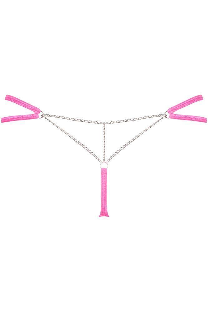 Obsessive - Γυναικείο εσώρουχο - Obssesive Chainty thong Ροζ OB1975 - E-string.gr