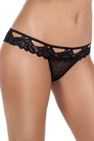 Roza - Γυναικείο String - Roza Falka String Μαύρο RZ-Falka-Black - E-string.gr