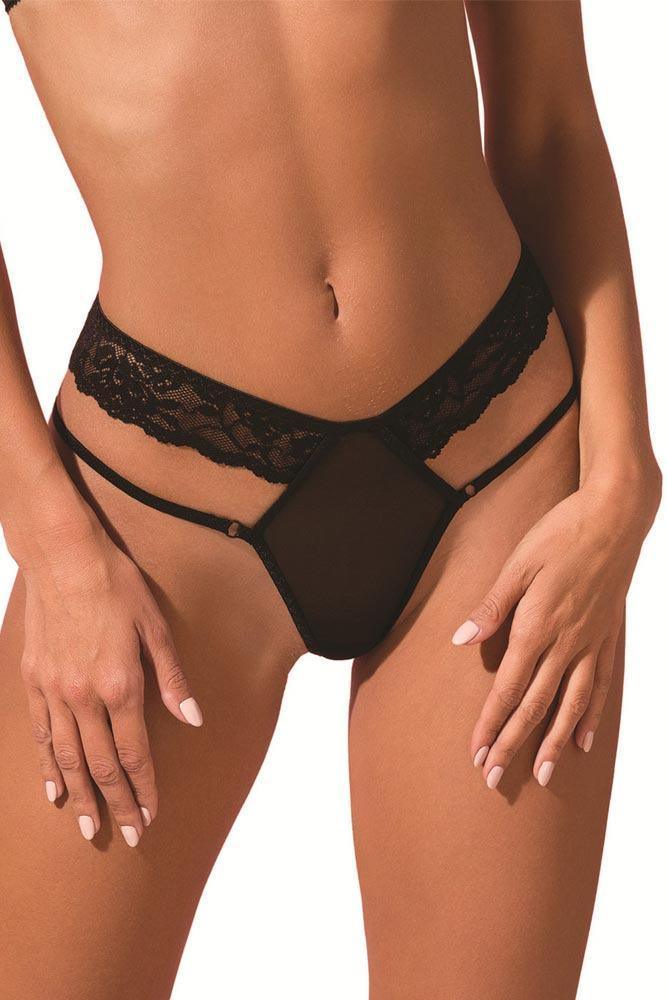 SpalexLine - Γυναικείο εσώρουχο - SpalexLine Lilis Μαύρο SP10045 - E-string.gr