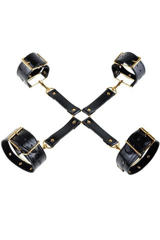 Fetish Fantasy Series - Χειροπέδες - Fetish Fantasy Hogtie Black-Gold S4F07991 - E-string.gr