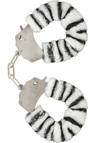 Ouch! - Χειροπέδες - Furry Handcuffs Zebra S4F07936 - E-string.gr