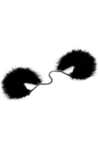 BIJOUX INDISCRETS - Χειροπέδες - Feather Handcuffs Μαύρες S4F05669 - E-string.gr