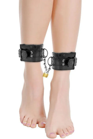 Ouch! - Χειροπέδες ποδιών - Ankle Restraints Cuffs Μαύρες D-221231 - E-string.gr