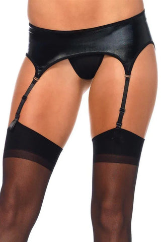 Leg Avenue - Γυναικεία ζαρτιέρα - Leg Aveniue Wetlook garterbelt Μαύρη LG2902 - E-string.gr